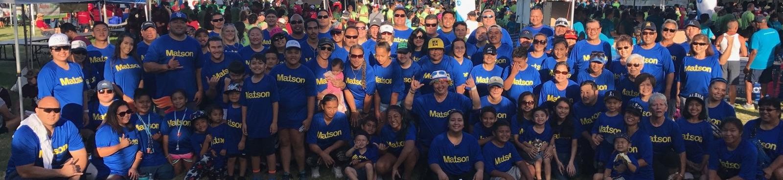 Matson participants at 2017 Heart and Stroke Walk in Honolulu