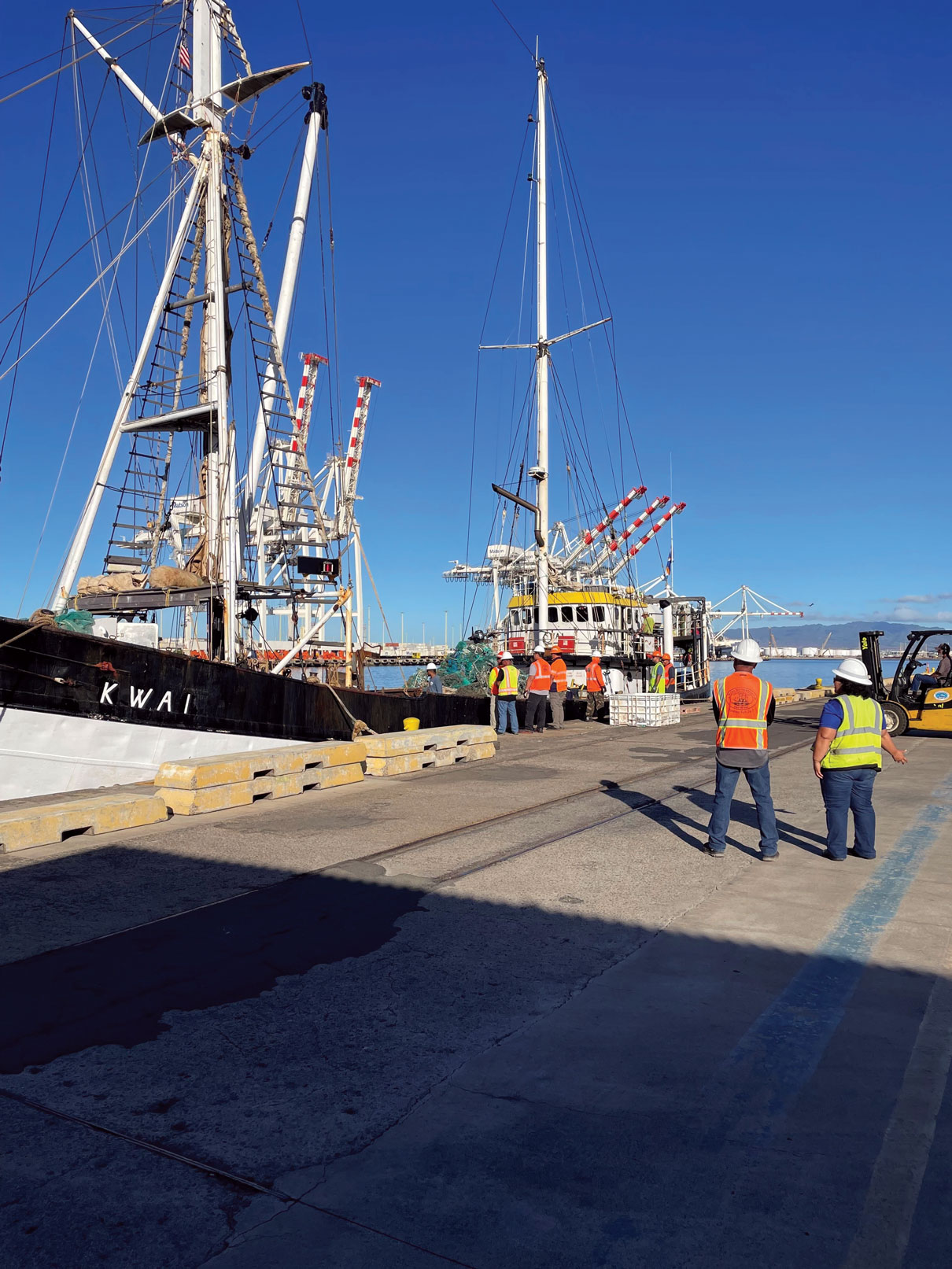 Kwai docked in Honolulu.